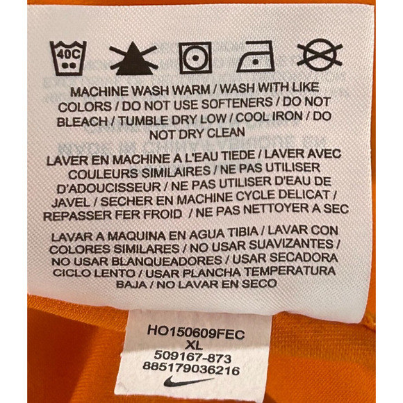 Nike Golf Polo Shirt Mens XL Orange Dri Fit Tour Performance Short Sleeve - Picture 9 of 10